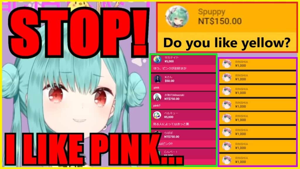 VTuber Earning money through Super Chat