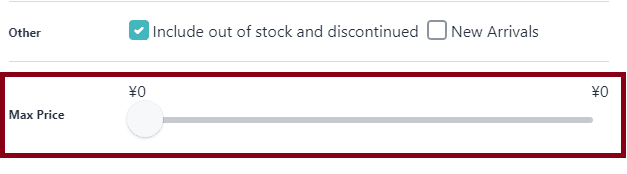 Setting the slider to zero for finding free assets