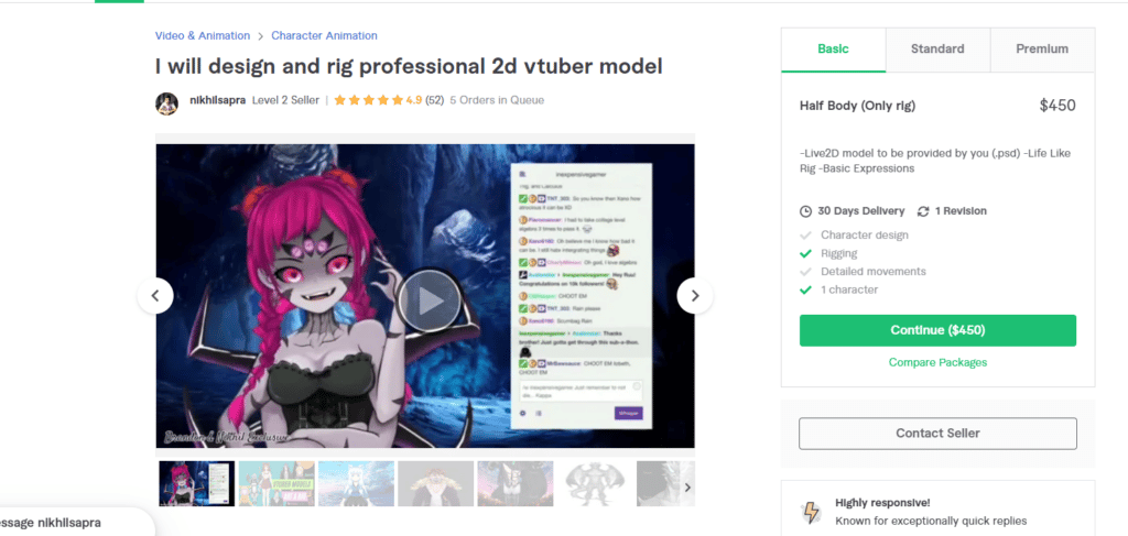 Nikhil Sapra does VTuber model commission