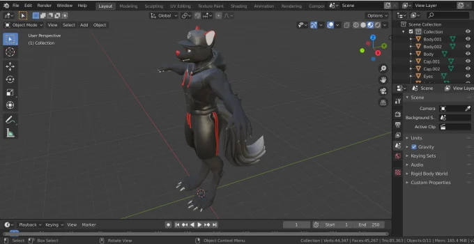 Custom 3D model being made in Blender