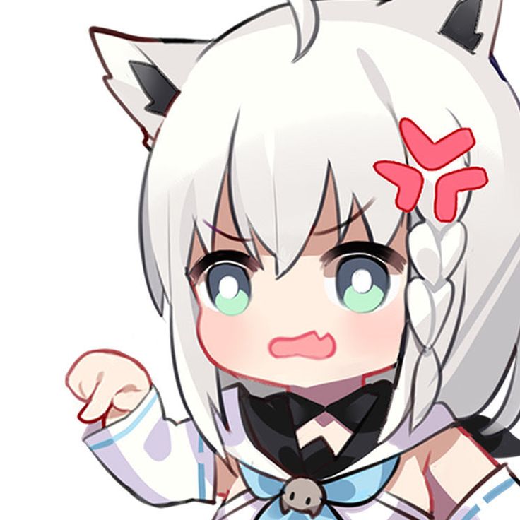 Angry cat vtuber expressions