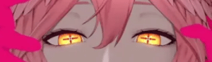 Demon VTuber’s green eyes Demon VTuber’s green eyes Demon VTuber eyes