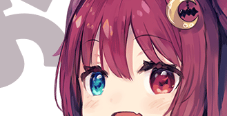 Different colored VTuber eyes one red and other one blue