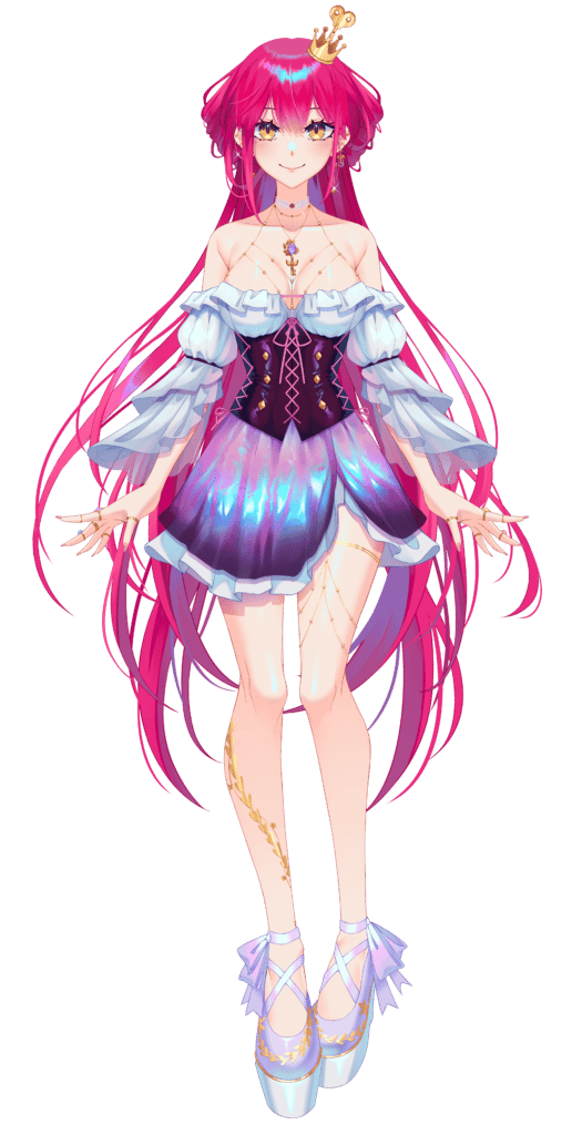 Aruri's full body VTuber model illustrated and modeled by Xeapher