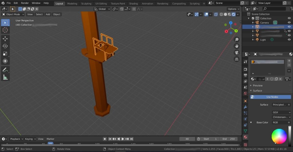 Blender interface the best vtuber software for 3D model rigging