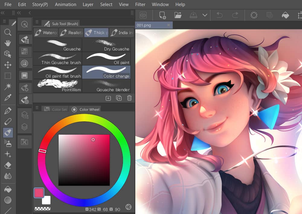 Clip Studio Paint interface