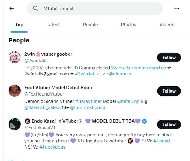 Twitter: One of the best places to commission a VTuber model