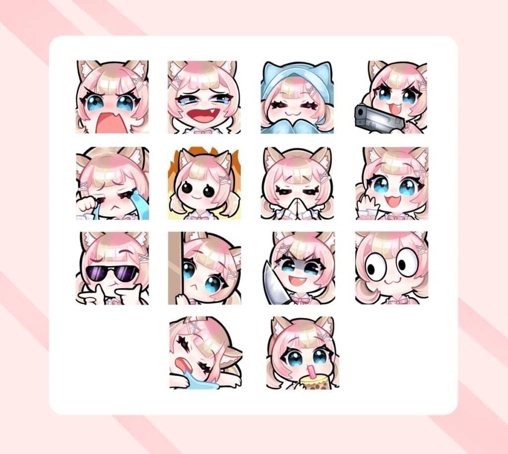 VTuber emotes example