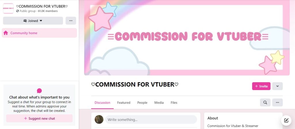 VTuber model commission on facebook