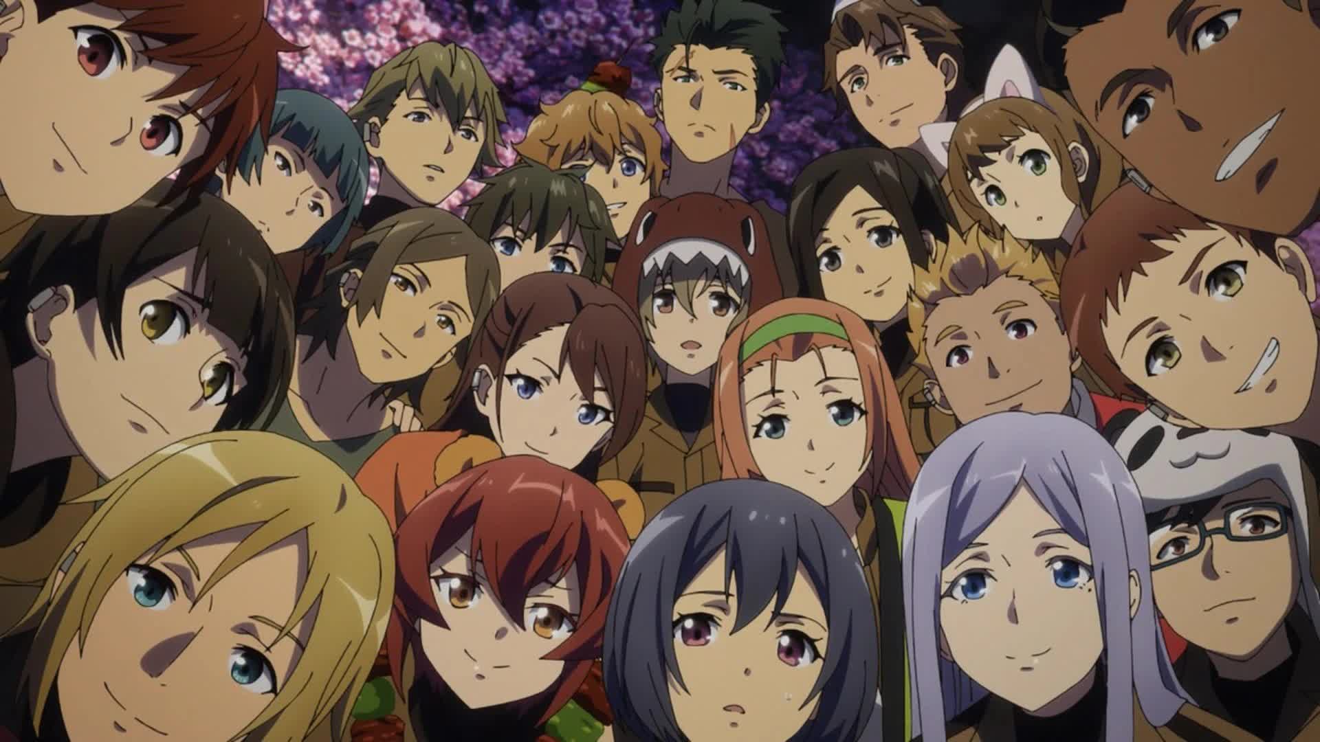 Spearhead Squadron characters from the 86 anime standing together