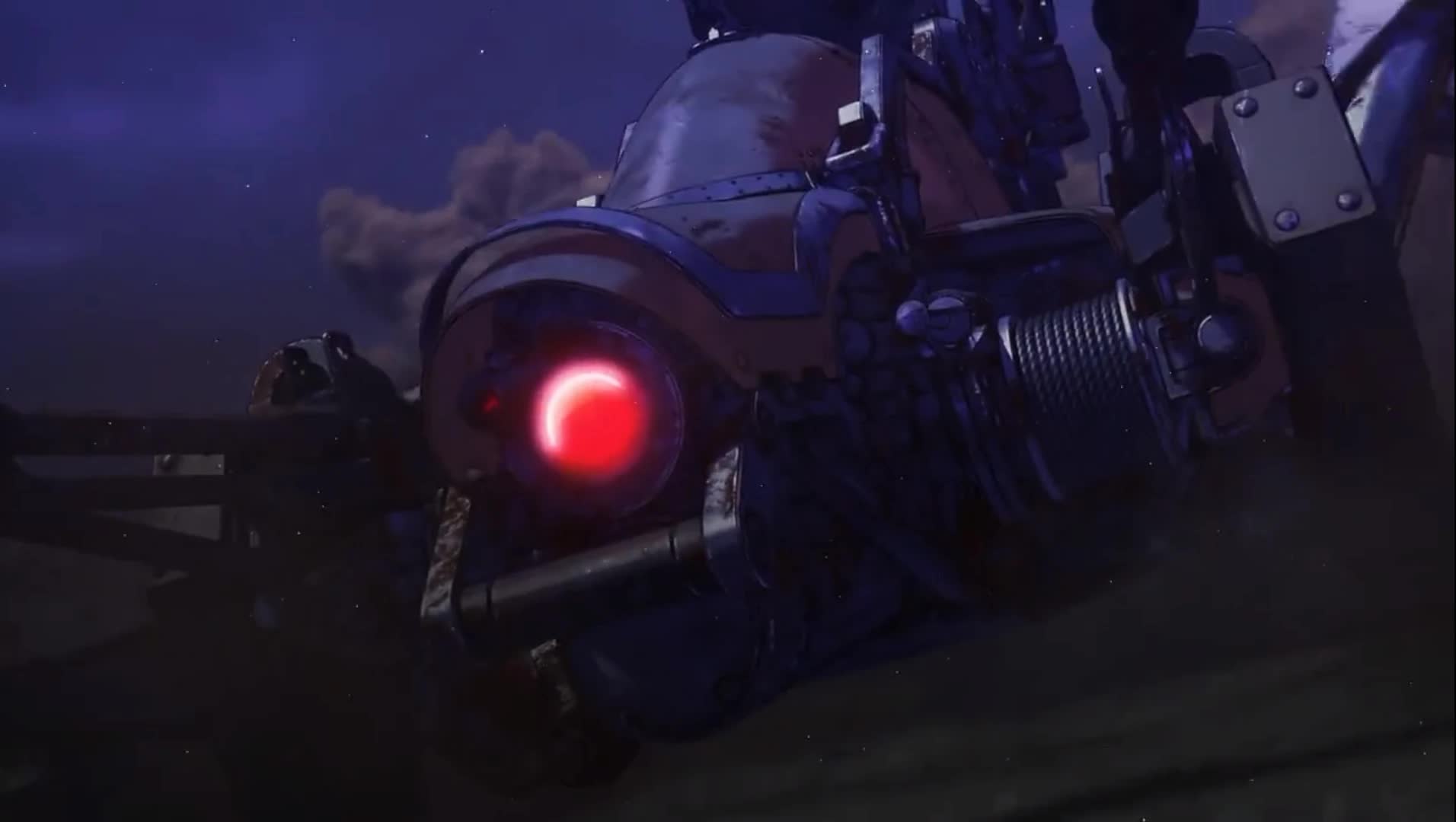 Juggernaut mech battle scene from the 86 anime against the Legion