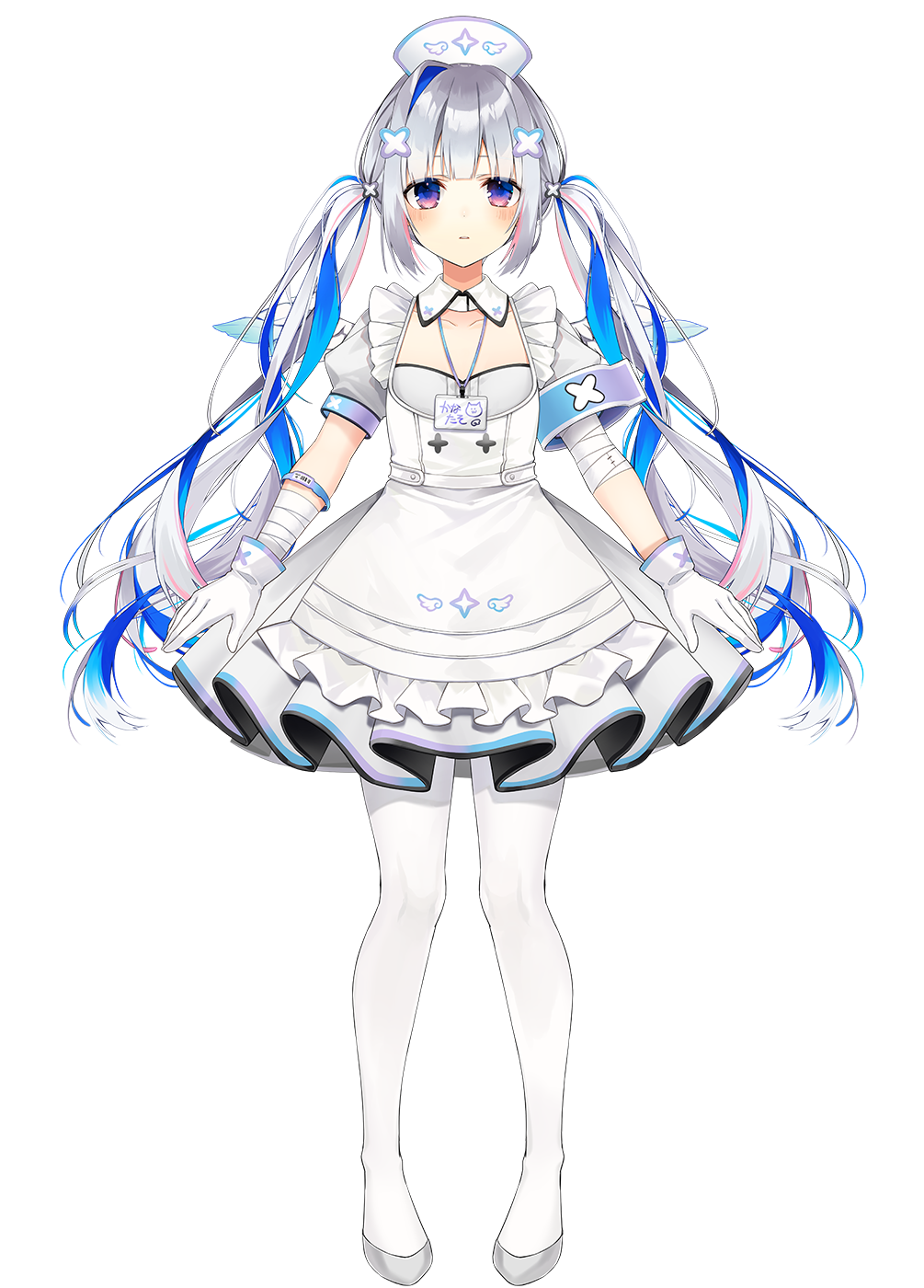 Amane Kanata 2024 updated outfit official art showing her gradient hair and angel wings