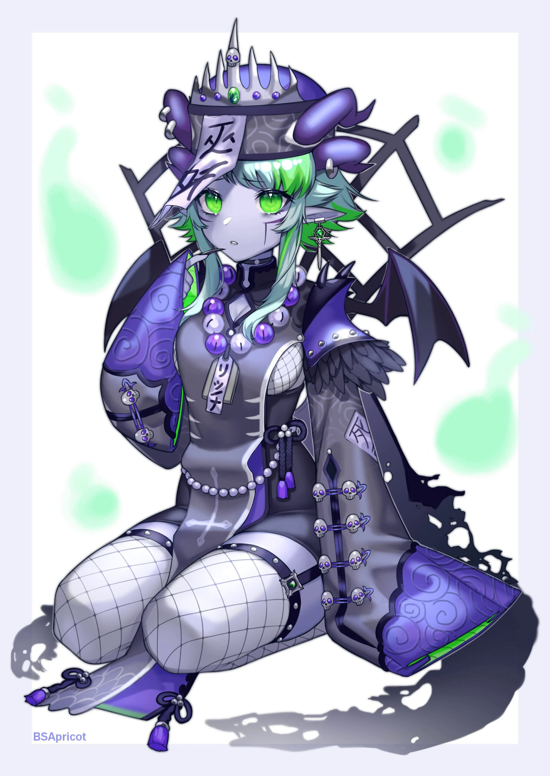 Apricot the Lich VTuber artwork showing Froot's illustration skills as a professional artist and model designer