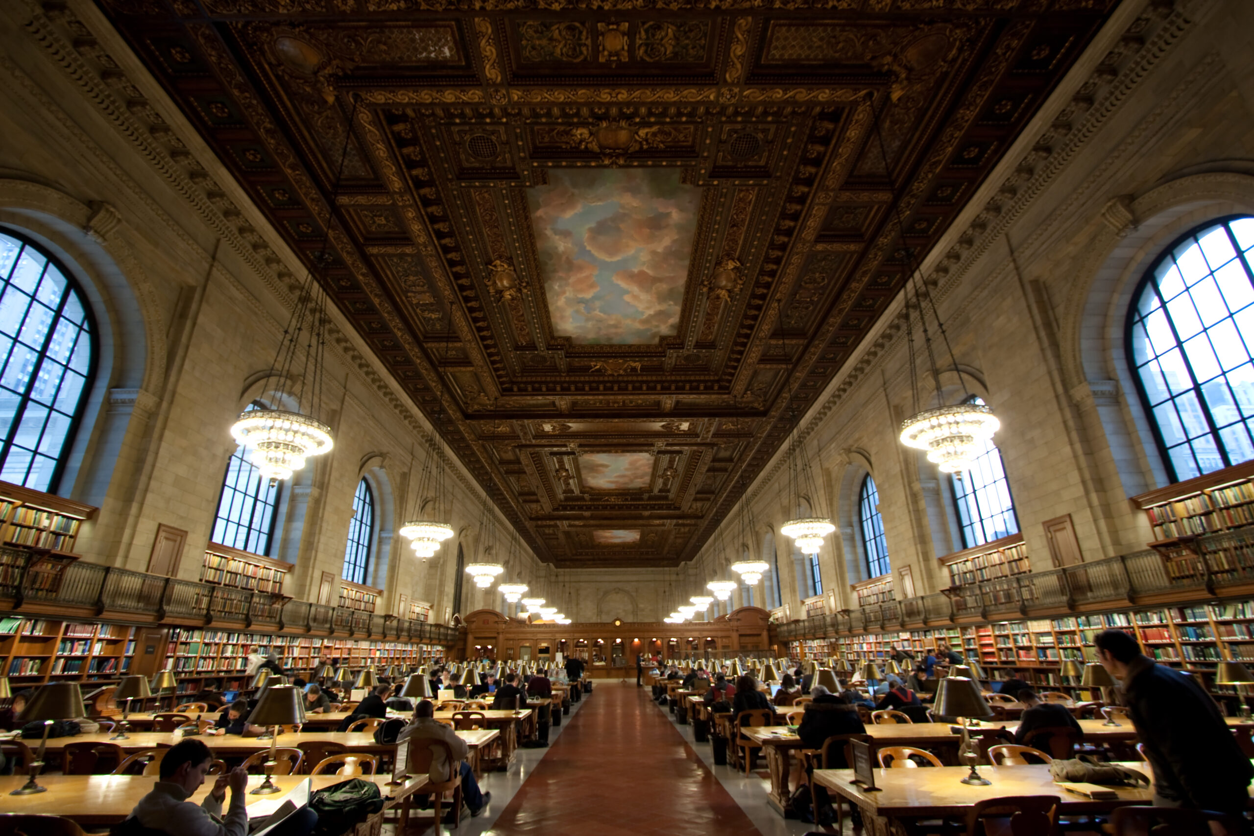 The Rose Main Reading Room of the New York Public Library where Ash dies
