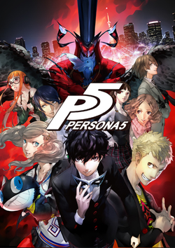 Persona 5 official key art of Joker and the Phantom Thieves