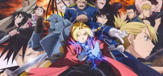Fullmetal Alchemist Brotherhood key visual with Edward and Alphonse Elric, one of the best anime of all time