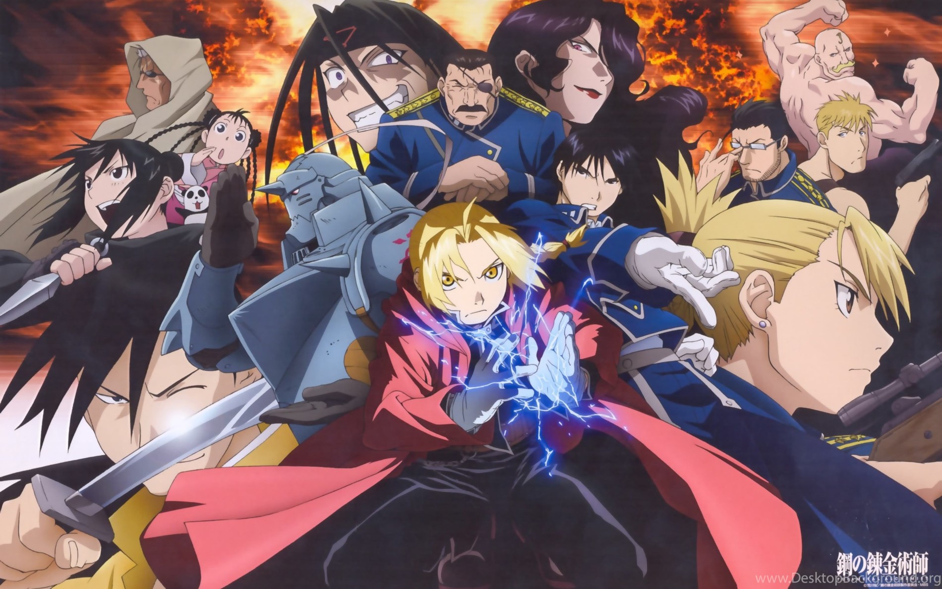 Fullmetal Alchemist Brotherhood key visual with Edward and Alphonse Elric, one of the best anime of all time