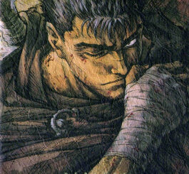 Guts on the Berserk 1997 anime DVD cover, the definitive dark fantasy anime