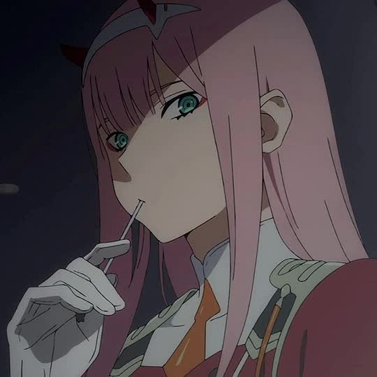 Zero Two pink hair red pilot suit Darling in the Franxx