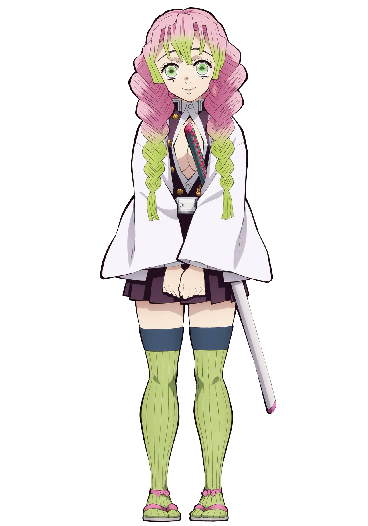 Mitsuri Kanroji pink and green hair Demon Slayer Love Hashira