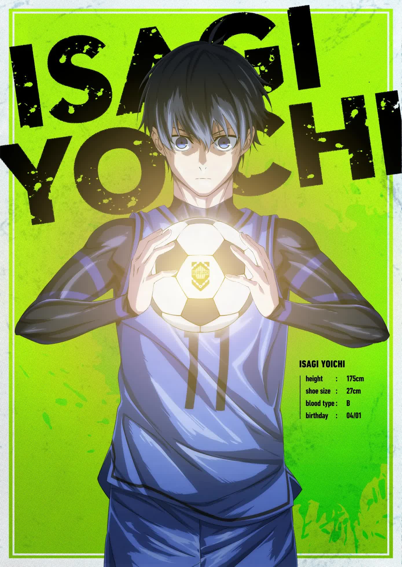 Yoichi Isagi in the Blue Lock anime using his spatial awareness on the pitch