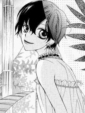 Haruhi Fujioka from Ouran High School Host Club with short hair, the poster child tomboy in anime