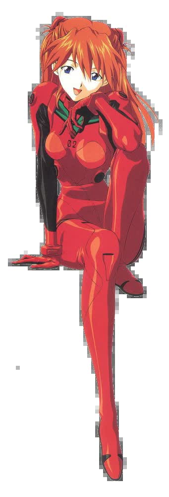 Asuka Langley Soryu from Neon Genesis Evangelion in her red plugsuit