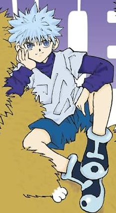 Killua Zoldyck with spiky white hair from Hunter x Hunter