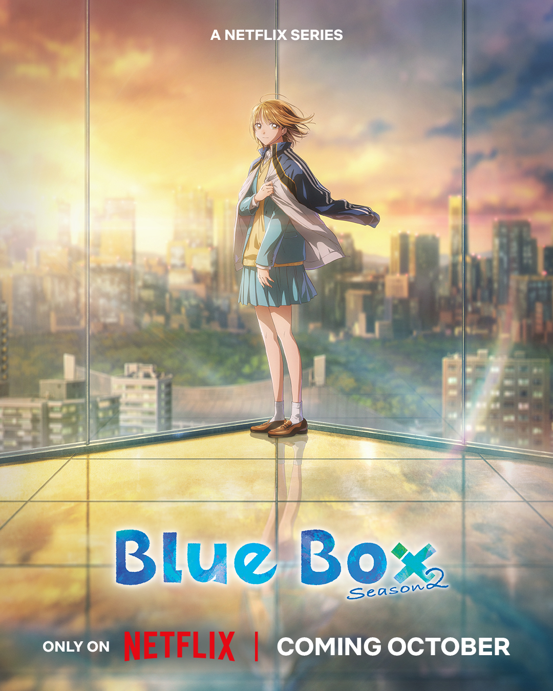 Blue Box season 2 announcement key visual promoting the October 2026 Netflix premiere