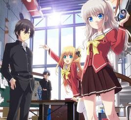 Charlotte anime official key visual featuring Yu Otosaka and Nao Tomori
