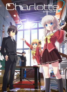 Charlotte anime official key visual featuring Yu Otosaka and Nao Tomori