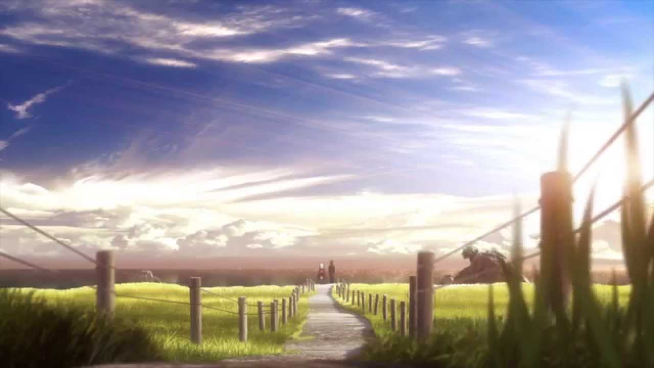 Charlotte anime scene with characters under a wide sky where the comet grants temporary abilities