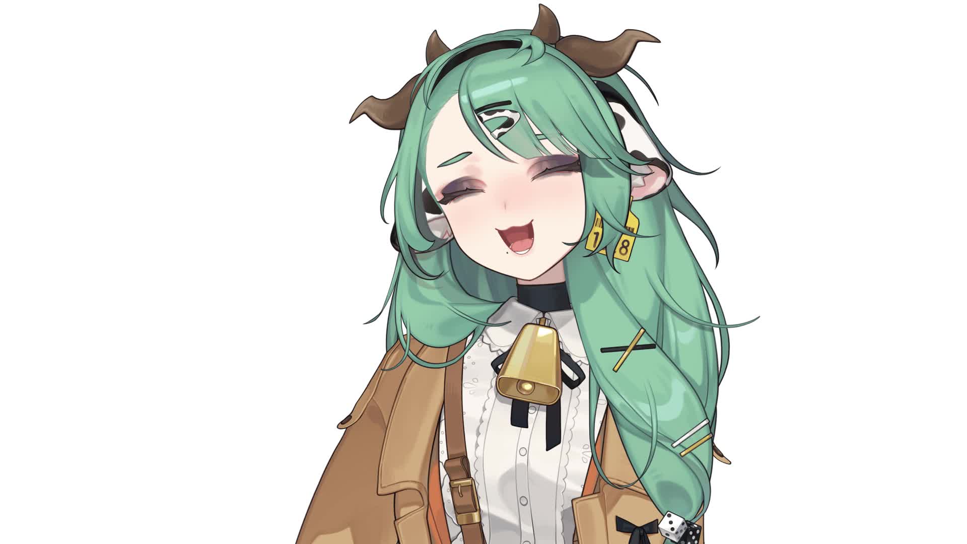 Crelly VTuber model close-up of the kind used in face reveal thumbnails online
