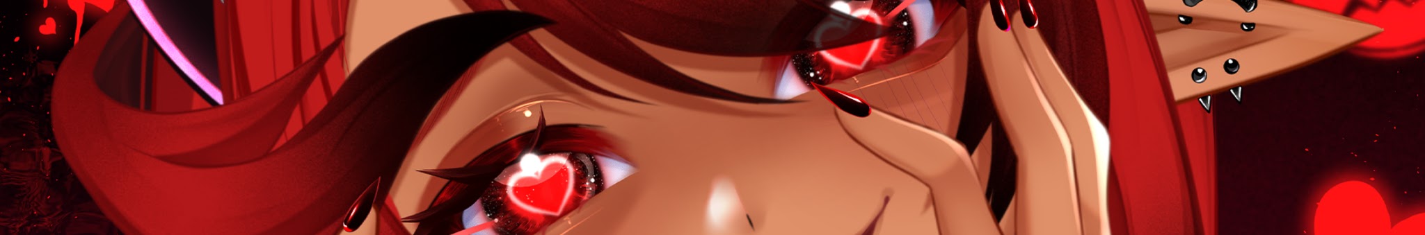 Cypress VTuber channel banner blood demon branding