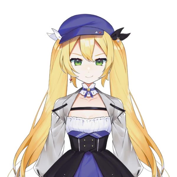 Dokibird indie VTuber 2D model, a mischievous bird girl, shown in her current comeback design