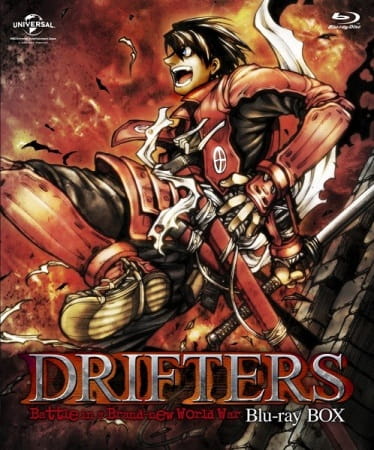 Shimazu Toyohisa charging with his sword on the Drifters Blu-ray art