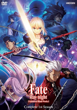 Rin Tohsaka on the Fate stay night Unlimited Blade Works cover the recommended entry point for new fans
