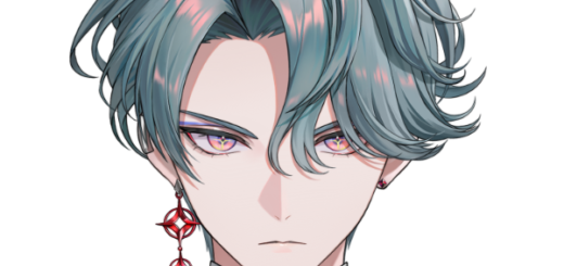 Freodore official Nijisanji EN 2D model art with turquoise hair and sunset eyes