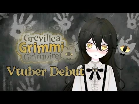Grimmi VTuber debut stream highlights from January 2022, showing the ghost girl model on her haunted house overlay.
