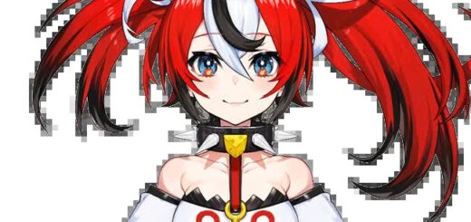 Hakos Baelz Hololive English chaos rat VTuber model with red and white hair, rat ears, and Mr. Squeaks mascot