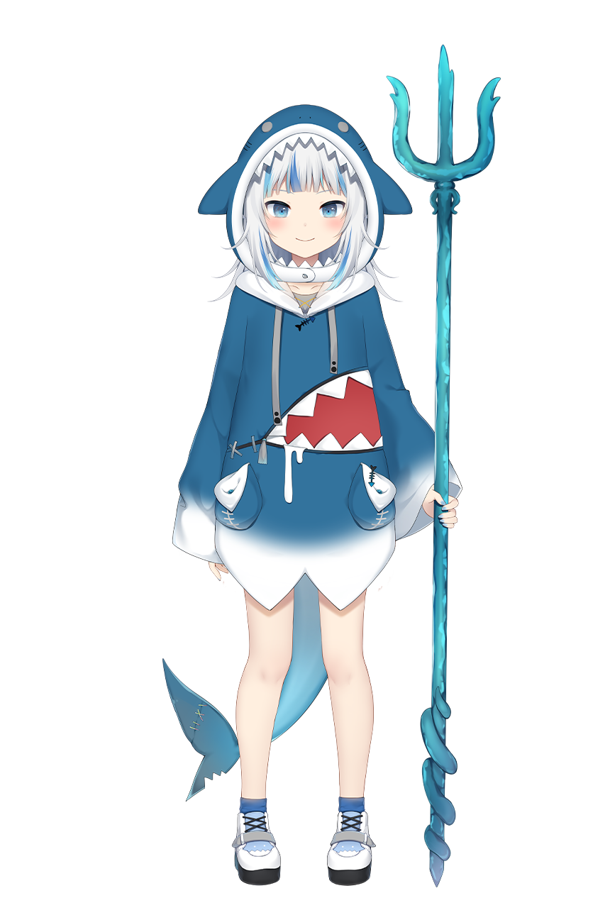 Hololive English Myth talent Gawr Gura official debut 2D model art