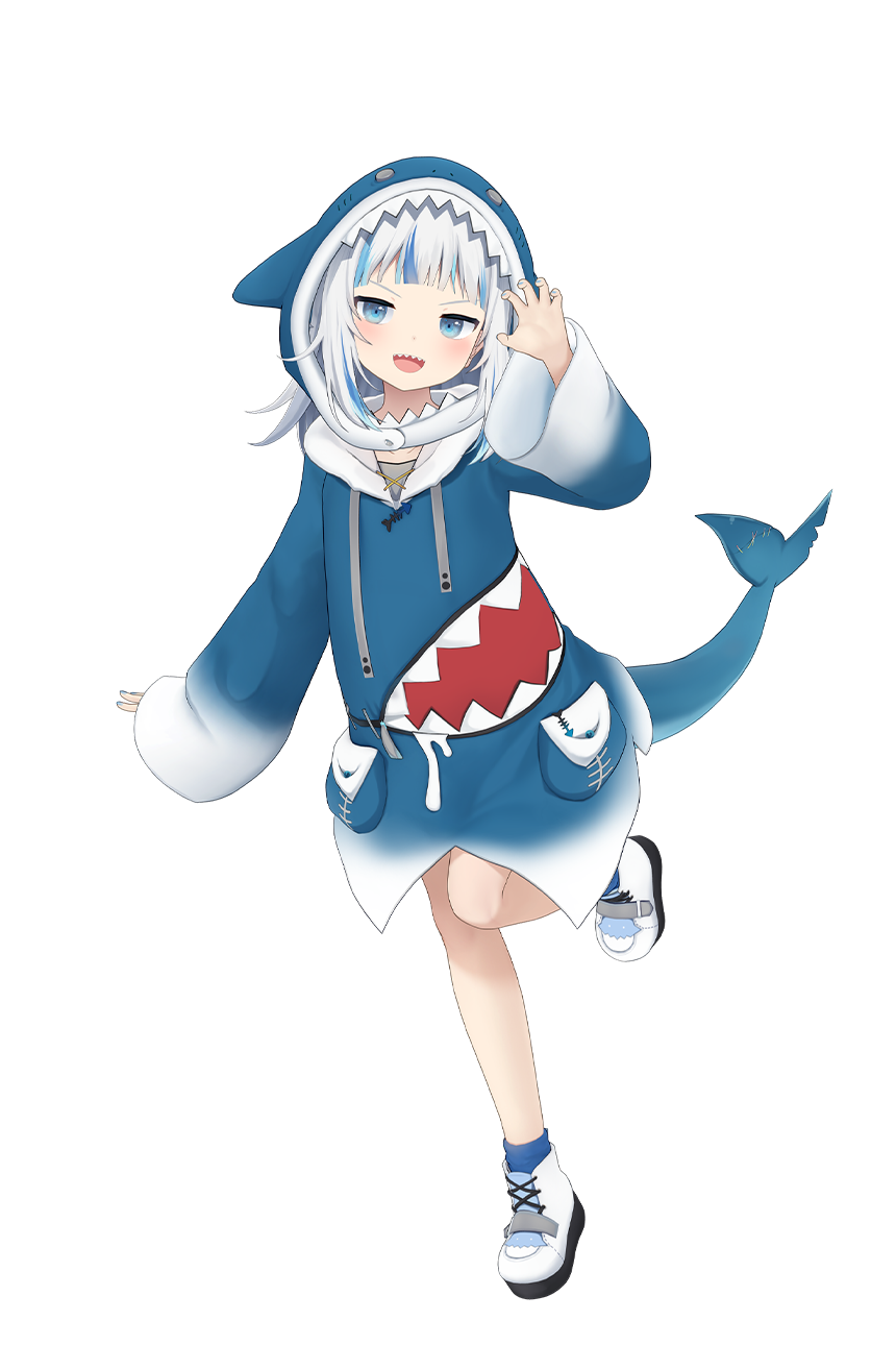 Gawr Gura official shark VTuber 2D model art the most subscribed hololive myth member