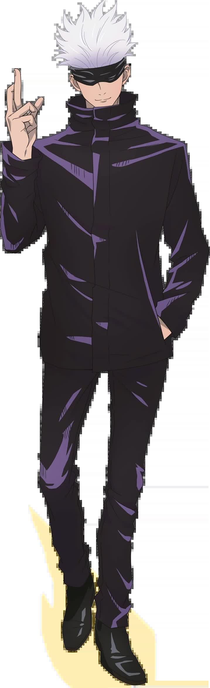 Satoru Gojo from Jujutsu Kaisen with the blindfold on, the top ranked hot anime guy