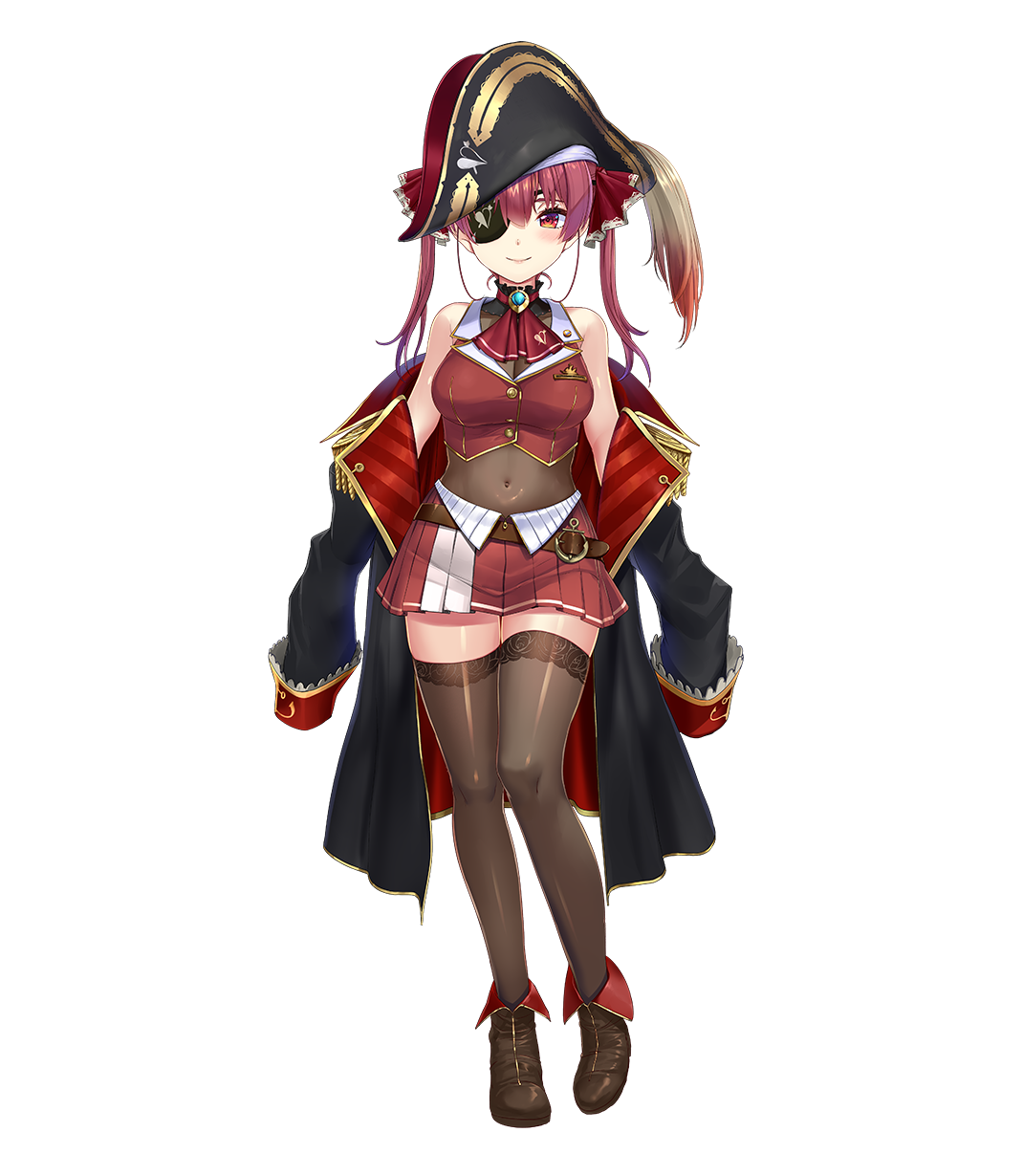 Houshou Marine Senchou pirate captain full body character design