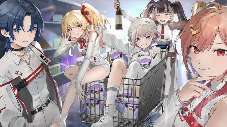 hololive DEV_IS ReGLOSS debut lineup Ririka Ao Kanade Raden Hajime group visual