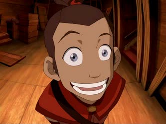 Sokka pulling an exaggerated goofy anime gag face reaction