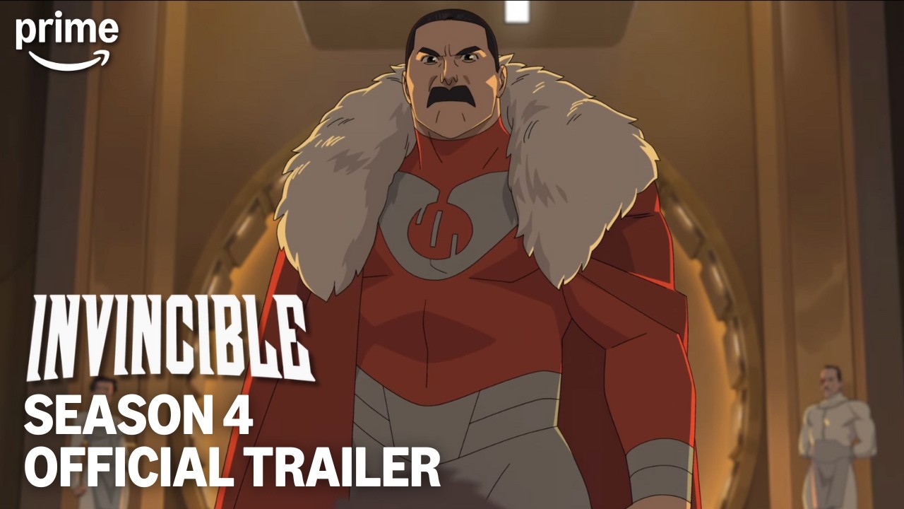 Omni-Man in his red Viltrumite suit in the Invincible Season 4 official trailer