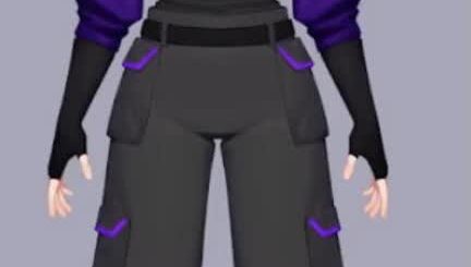 Jaiden Animations VTuber Live2D model with side ponytail and purple eyes