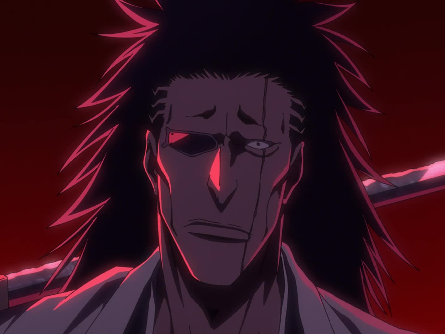 Kenpachi Zaraki captain of Squad 11 in the Bleach anime
