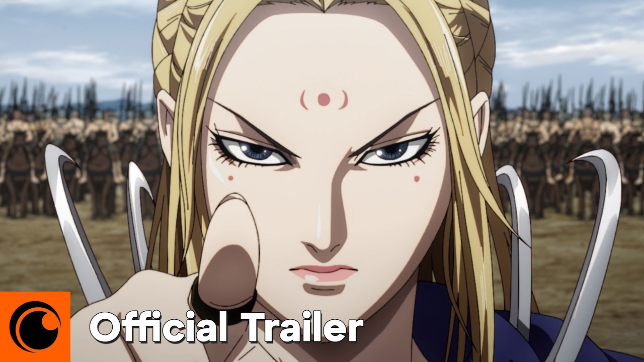 Kingdom anime official key visual with Li Xin and the Qin army